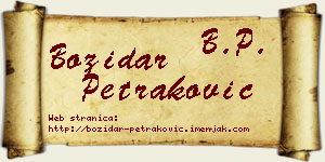 Božidar Petraković vizit kartica